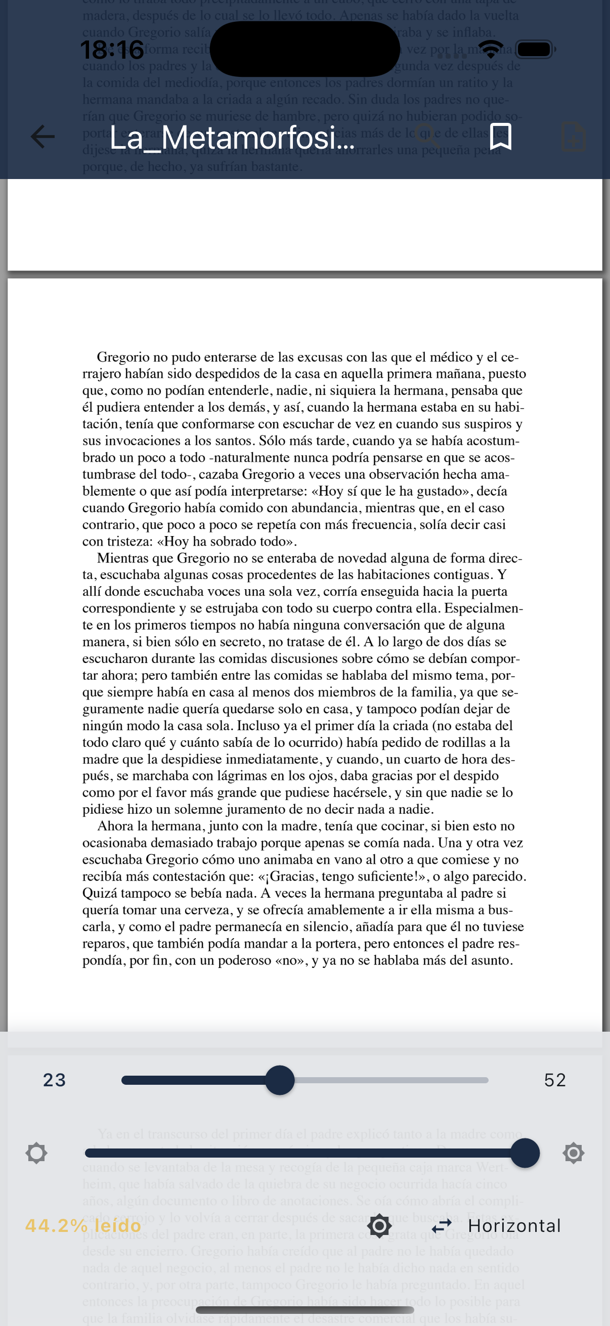 BookShelf reader view